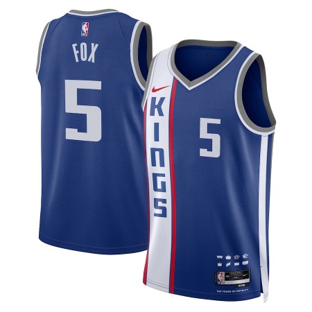 Dres Sacramento Kings De Aaron Fox Nike 2023-24 City Edition Plava Swingman